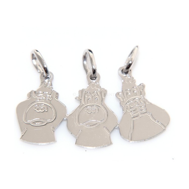 NSA|argento 925 - 3 ciondoli da spezzare con le scimmie per famiglia amici