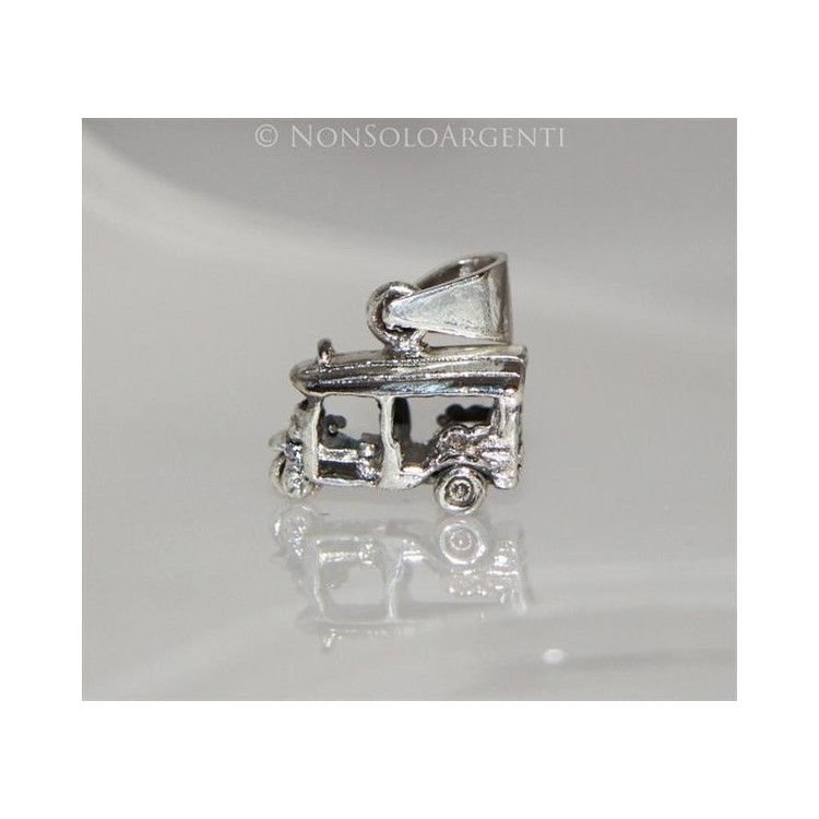 NSA|ARGENTO 925 Ciondolo a forma di furgoncino APE modello calessino