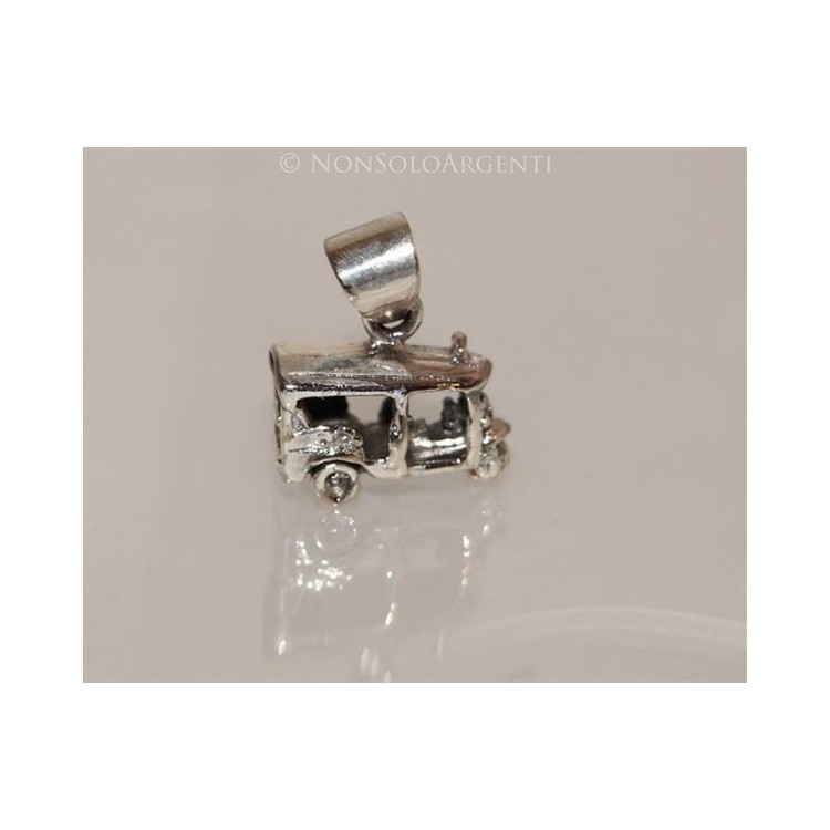NSA|ARGENTO 925 Ciondolo a forma di furgoncino APE modello calessino