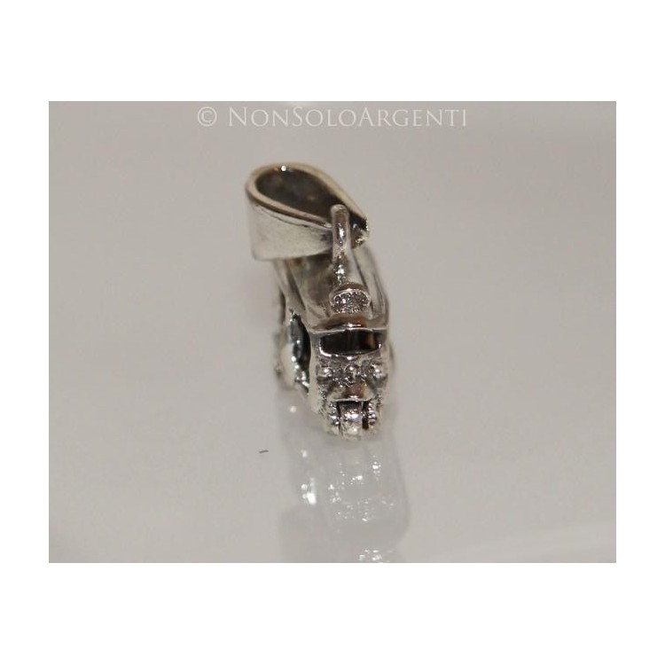 NSA|Ciondolo argento 925 a forma di furgoncino APE modello calessino