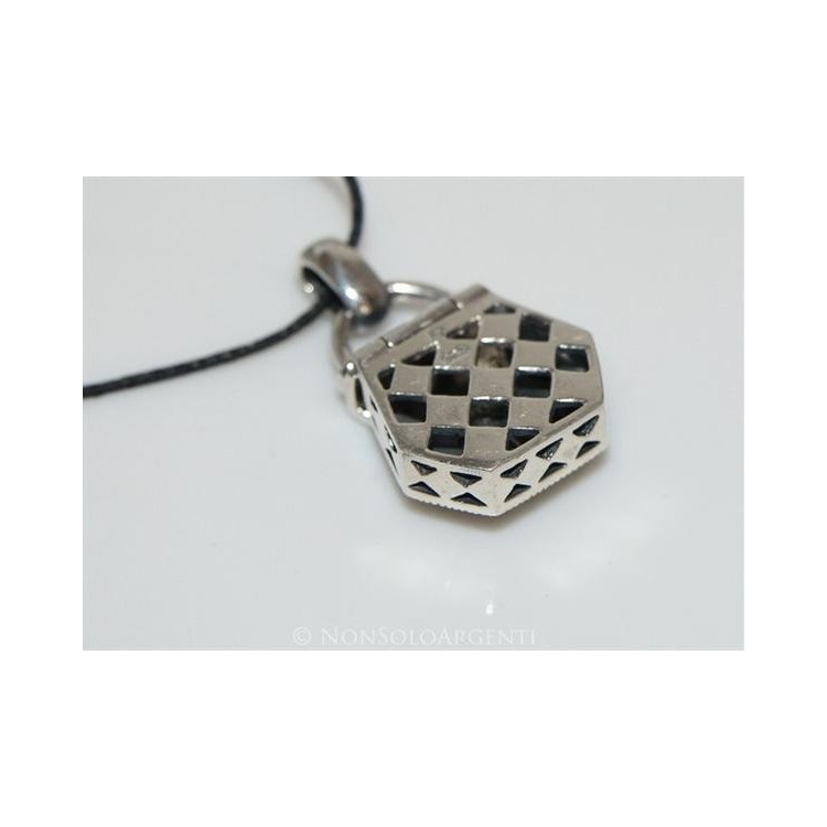 NSA|ARGENTO 925 Ciondolo a forma di borsa con marcassite e madreperla . Si apre !!