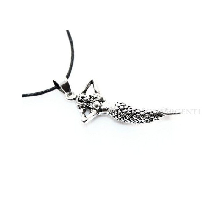 NSA|ARGENTO 925 Ciondolo a forma di sirena con coda mobile