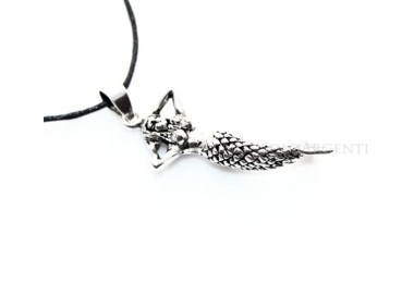 NSA|ARGENTO 925 Ciondolo a forma di sirena con coda mobile