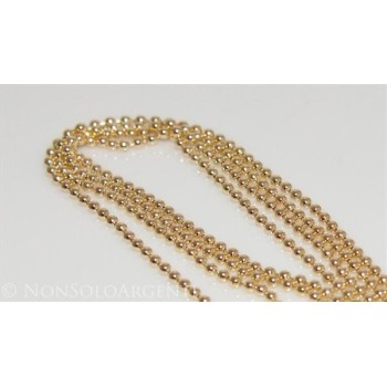 NSA|ARGENTO 925 : Girocollo collana pallini palline balls varie lunghezze modello con trattamento ad oro giallo