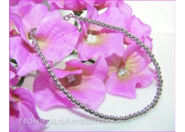 NSA|Argento 925 rodiato : Bracciale uomo donna con le palline Unisex + misure