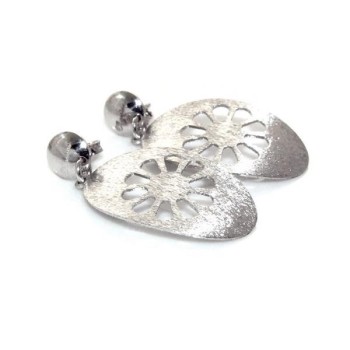 NSA|Argento 925 : esclusiva parure realizzata a mano con ovali pieni e taglio fiore