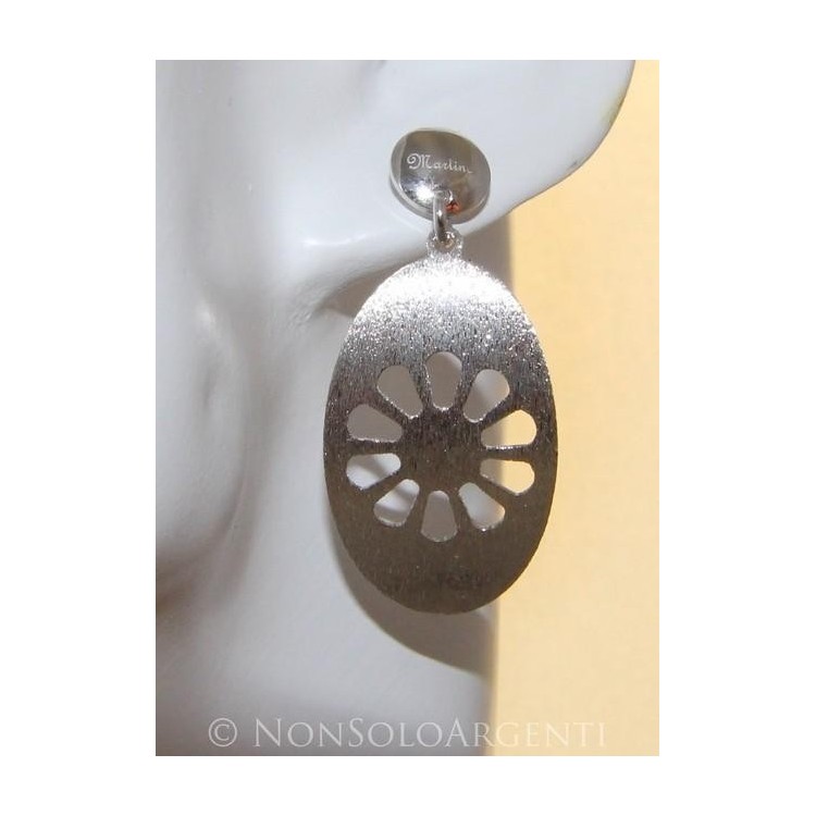 NSA|Argento 925 : esclusiva parure realizzata a mano con ovali pieni e taglio fiore