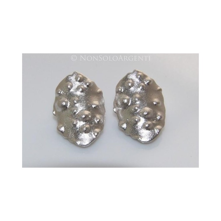 NSA|Argento 925 : esclusiva parure Moon's Dunes realizzata a mano con elementi satinati