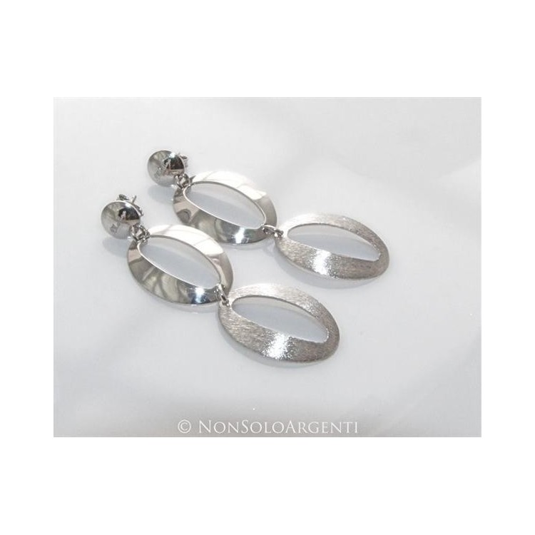 NSA|Argento 925 : esclusiva parure realizzata a mano con ovali lucidi satinati