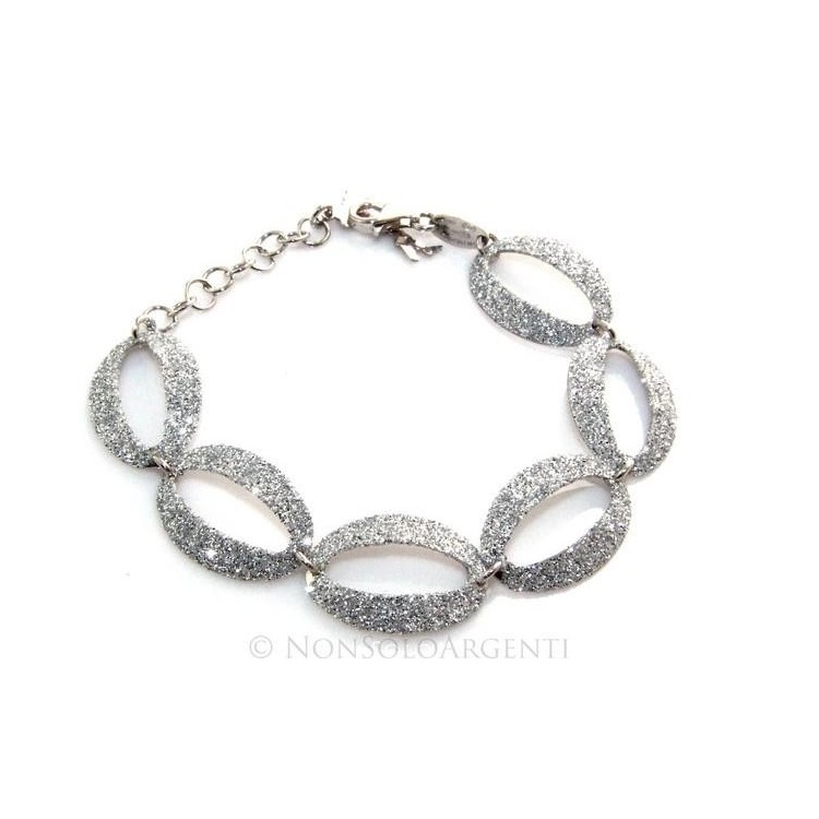 NSA|Argento 925 : gioielli realizzati a mano con ovali brillantini glitter