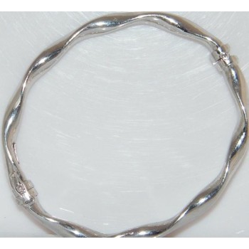 NSA|Argento 925 : bracciale uomo o donna rigido cerchio  Molla tochon chiusura sicurezza