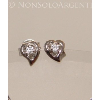 NSA|Parure Cuori  Girocollo veneziano in argento 925 con ciondolo passante  e Orecchini abbinati