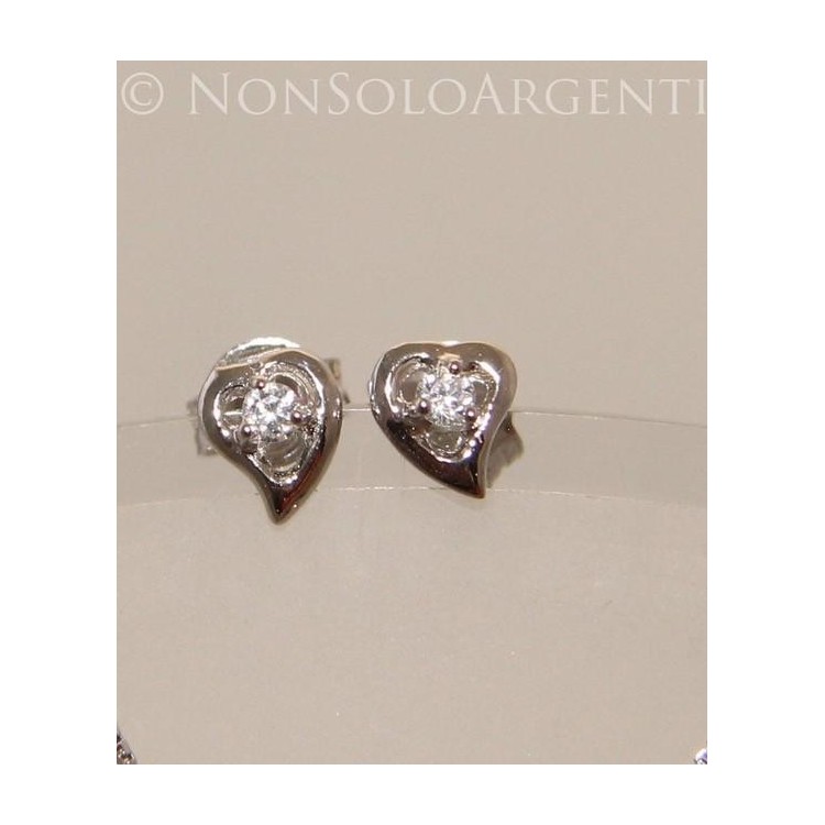 NSA|Parure Cuori  Girocollo veneziano in argento 925 con ciondolo passante  e Orecchini abbinati