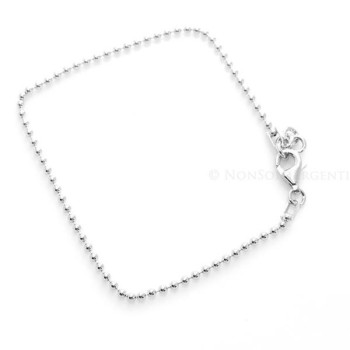 NSA|ARGENTO 925 :Bracciale uomo donna con palline da 2 mm col Argento o Oro