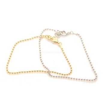 NSA|ARGENTO 925 :Bracciale uomo donna con palline da 2 mm col Argento o Oro