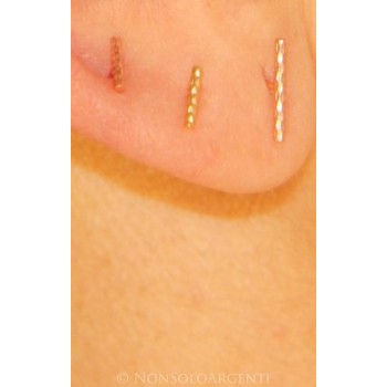NSA|Orecchino singolo o paio Uomo o  Donna Argento 925 ITALIANO a T barretta in 5 Varianti Tappabuchi