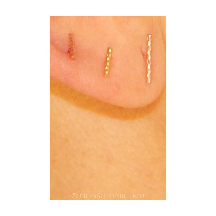 NSA|Orecchini Argento 925 ITALIANO a T barretta in 5 Varianti Tappabuchi