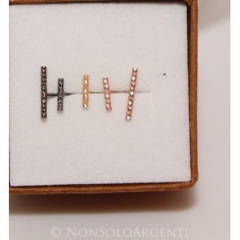 NSA|Orecchino singolo o paio Uomo o  Donna Argento 925 ITALIANO a T barretta in 5 Varianti Tappabuchi