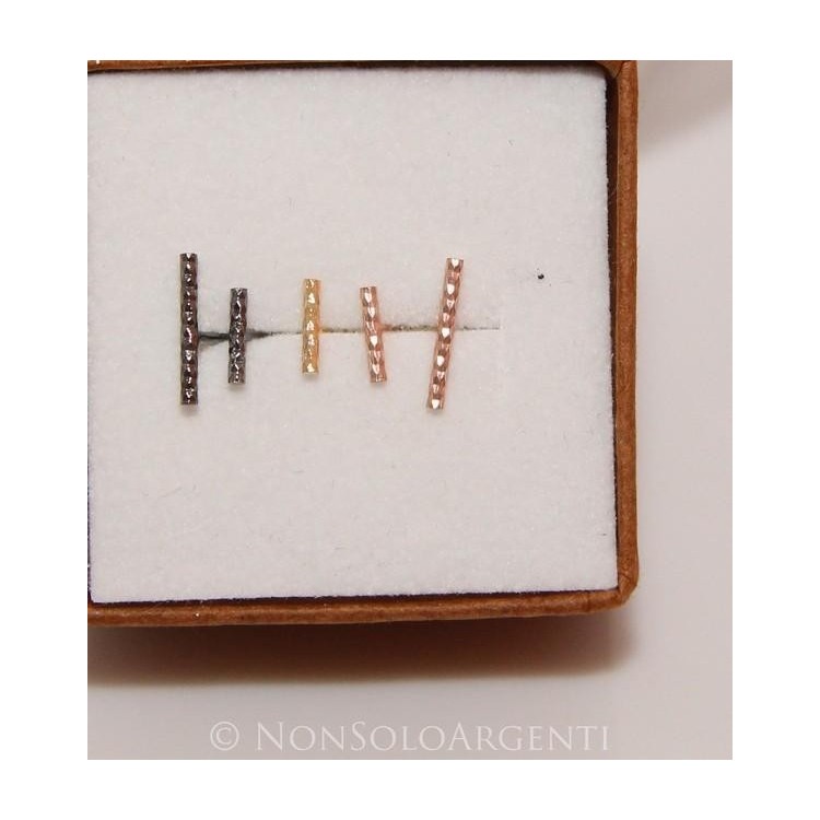 NSA|Orecchino singolo o paio Uomo o  Donna Argento 925 ITALIANO a T barretta in 5 Varianti Tappabuchi