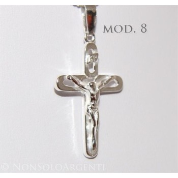NSA|ARGENTO 925 Ciondolo a croce vari modelli colore chiaro realizzata a mano