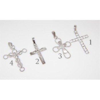 NSA|ARGENTO 925 Ciondolo a croce vari modelli colore rodiato