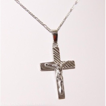 NSA|ARGENTO 925 Ciondolo a croce vari modelli colore rodiato