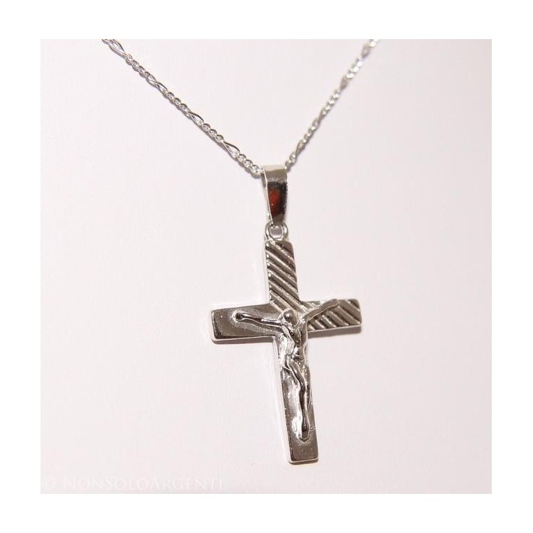 NSA|ARGENTO 925 Ciondolo a croce vari modelli colore rodiato