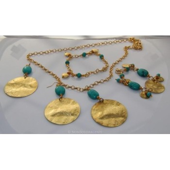 NSA| Orecchini Medaglie Pasta di turchese