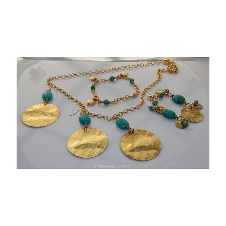 NSA| Orecchini Medaglie Pasta di turchese