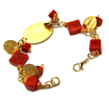 NSA|Alluminio Anallergico laminato oro :   Bracciale