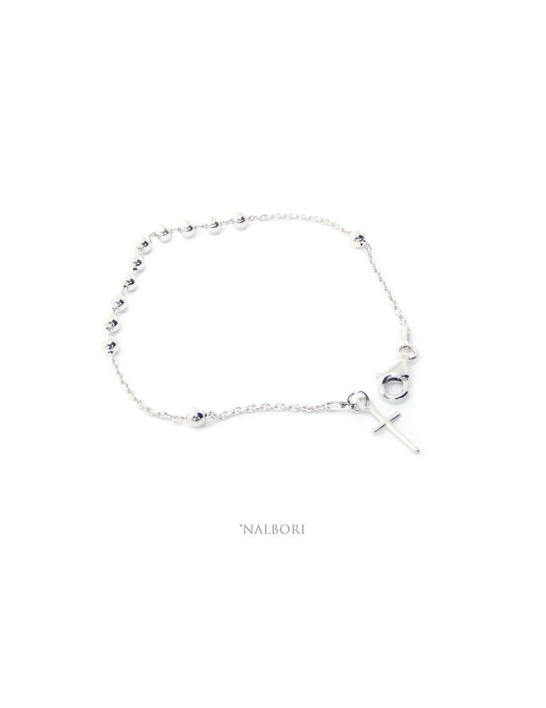 Up To 84% Off on Sterling Silver Rosary Bracelet | Groupon Goods