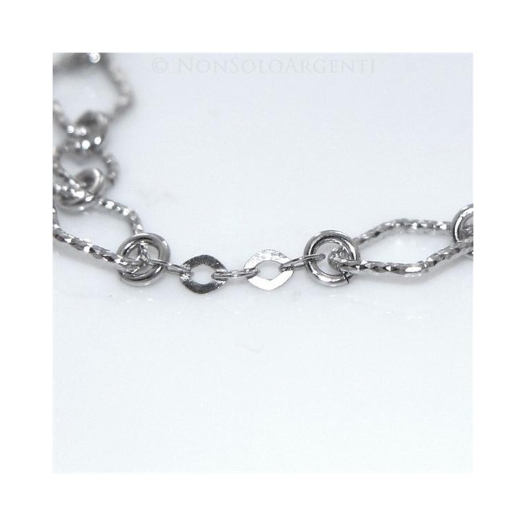 NSA|Argento 925 : Bracciale cerchietti e rombetti diamantati