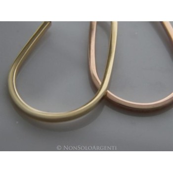 NSA|925 silver oval earrings, yellow rose gold rhodium circles