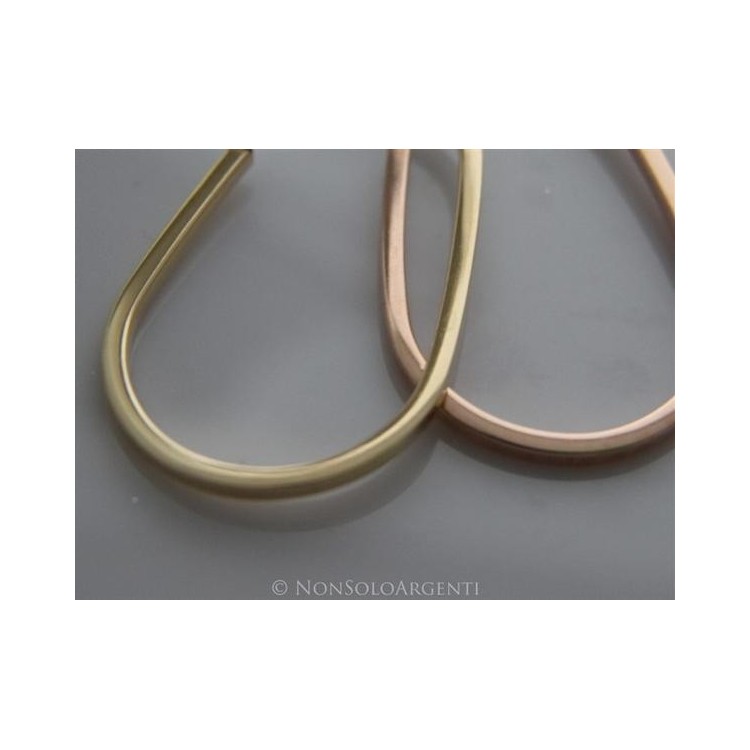 NSA|925 silver oval earrings, yellow rose gold rhodium circles