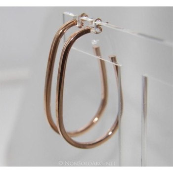 NSA|Orecchini Donna Argento 925 ITALIANO Anelle Cerchi ovale perno e farfalla