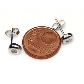 NSA|Argento 925 : orecchini donna uomo cipollina  3 mm zirconi bianchi