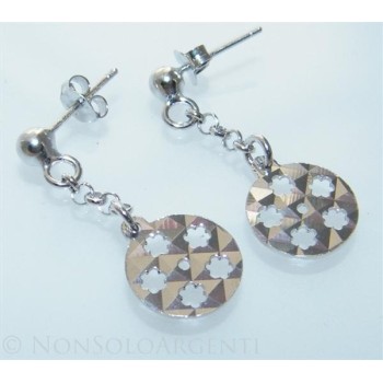 NSA|Argento 925 : orecchini donna pallina e farfallina ciondoli cerchio brillantato
