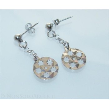 NSA|Argento 925 : orecchini donna pallina e farfallina ciondoli cerchio brillantato