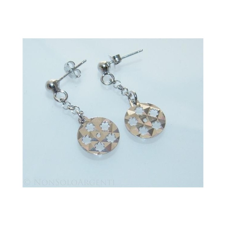 NSA|Argento 925 : orecchini donna pallina e farfallina ciondoli cerchio brillantato