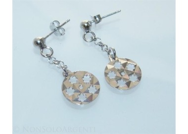 NSA|Argento 925 : orecchini donna pallina e farfallina ciondoli cerchio brillantato