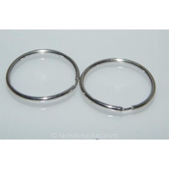 NSA|Argento 925 : orecchini donna anelle cerchi lisci tubo semplici varie misure