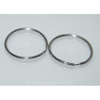 NSA|Argento 925 : orecchini donna anelle cerchi lisci tubo semplici diametro 3,1 cm