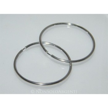 NSA|Argento 925 : orecchini donna anelle cerchi lisci tubo semplici varie misure