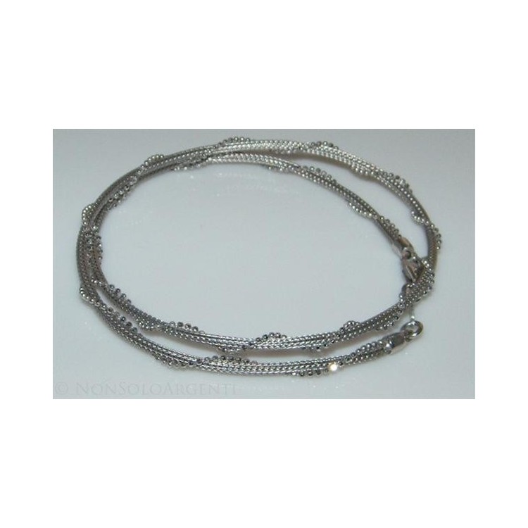 NSA|Argento 925 : Collana fox tail cavetto torchon palline per uomo e donna