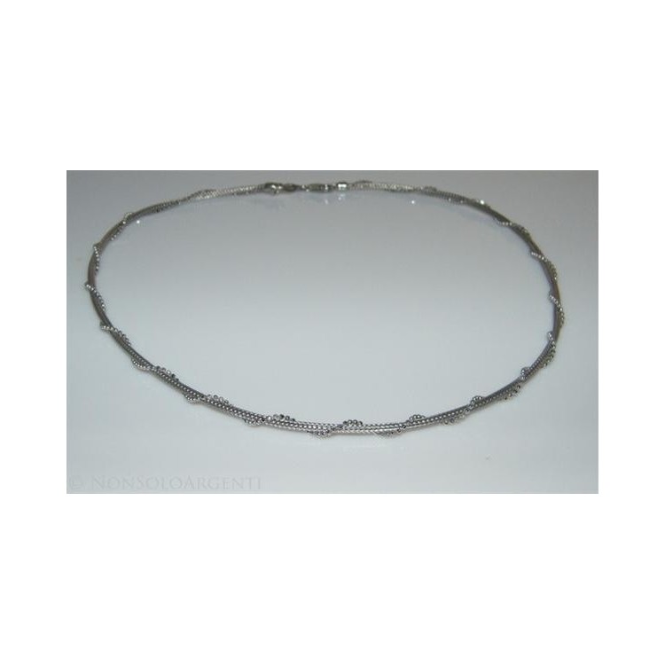 NSA|Argento 925 : Collana fox tail cavetto torchon palline per uomo e donna