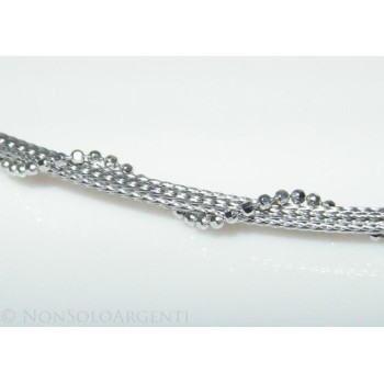 NSA|Argento 925 : Collana fox tail cavetto torchon palline per uomo e donna
