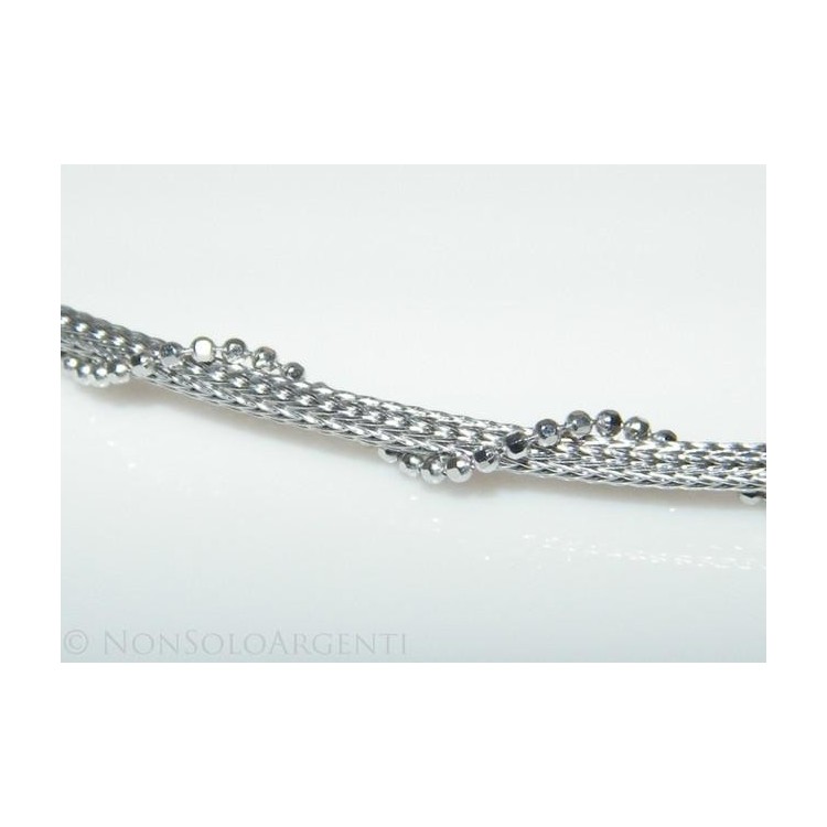 NSA|Argento 925 : Collana fox tail cavetto torchon palline per uomo e donna