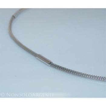 NSA|Argento 925 : Collana fox tail cavetto con 4 barilotti per uomo e donna