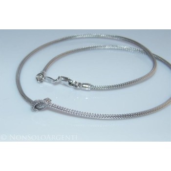 NSA|Argento 925 : Collana fox tail cavetto con nodo semplice per uomo e donna