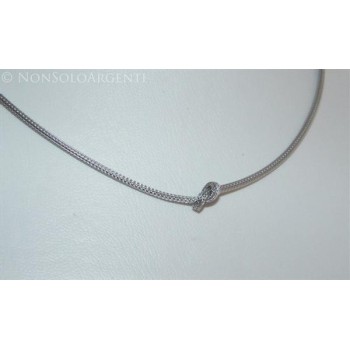 NSA|Argento 925 : Collana fox tail cavetto con nodo semplice per uomo e donna
